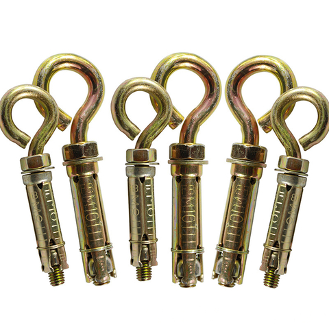 4Pcs Fix bolt with Eye bolt Carbon steel yellow zinc