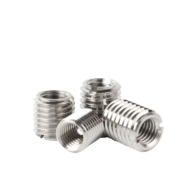 Self-tapping Bushing Inner And Outer Teeth Slotted Self Cutting Threaded Embedded Screw Sleeve