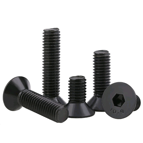 DIN7991 Hexagon Socket Countersunk Head Cap Screws Black Oxide Carbon Steel High Strength