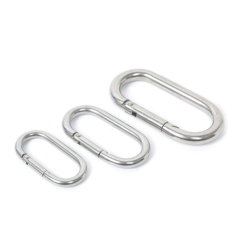 Stainless Steel Oval Durable Carabiner Buckle Spring Snap Hook
