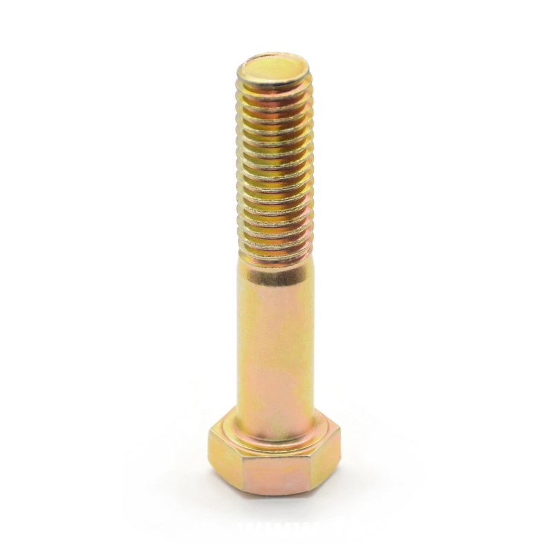 DIN931 Hexagon Head Bolts Half Thread Yellow Zinc/golden