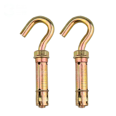4Pcs Fix bolt with Hook bolt Carbon steel yellow zinc