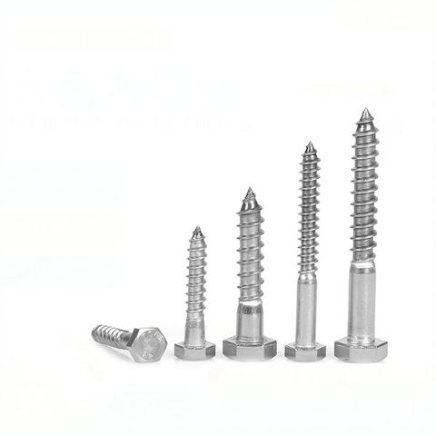 GB 102 Hexagon Head Wood Screws