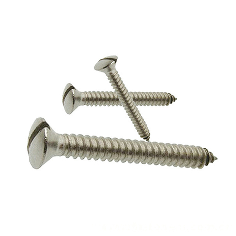 ASME B18.6.3 80° Slotted Undercut Oval Countersunk Head Tapping Screws