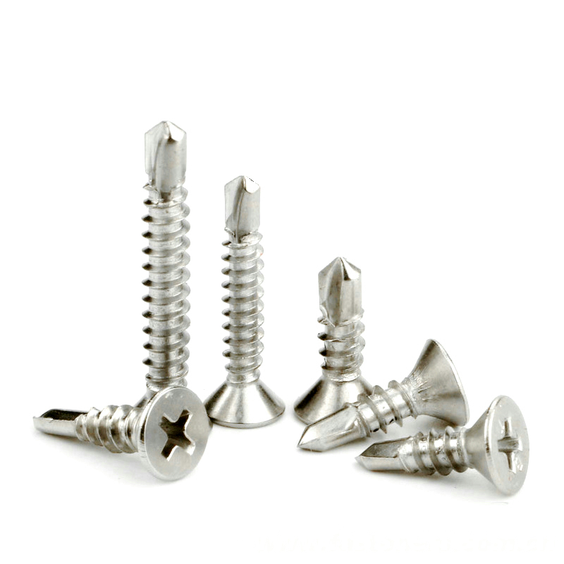 DIN EN ISO15482 Cross Recessed Countersunk Head Drilling Screws With Tapping Screw Thread