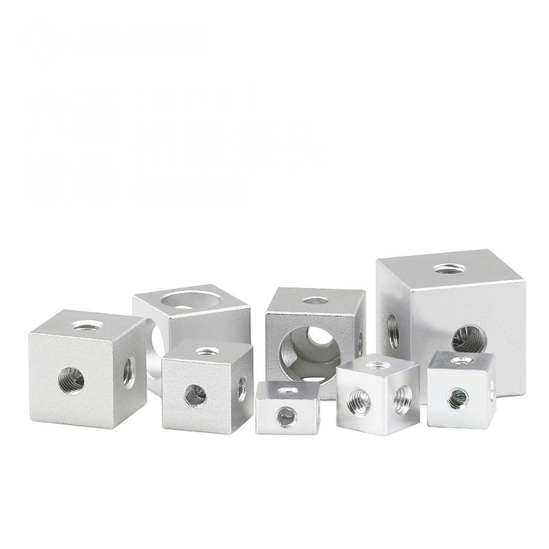 Six-Sided Nut,Square Fixed Block Square Corner Lock Nut,Plate Link Block Screws Nut for Fixing Acrylic Box