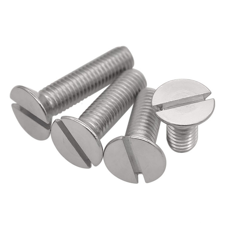 DIN 7500 (KE) Slotted Countersunk Flat Head Rolling Screws - Form KE