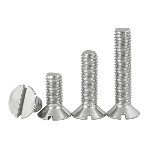 NF E25-123 Slotted Countersunk Flat Head Screws