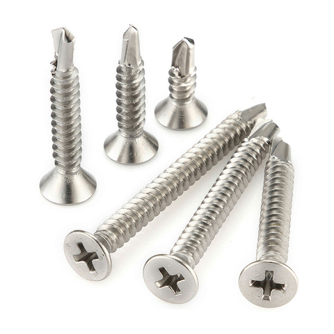 DIN7504 (O) Cross Recessed Countersunk Head Drilling Screws with Tapping Screw Thread