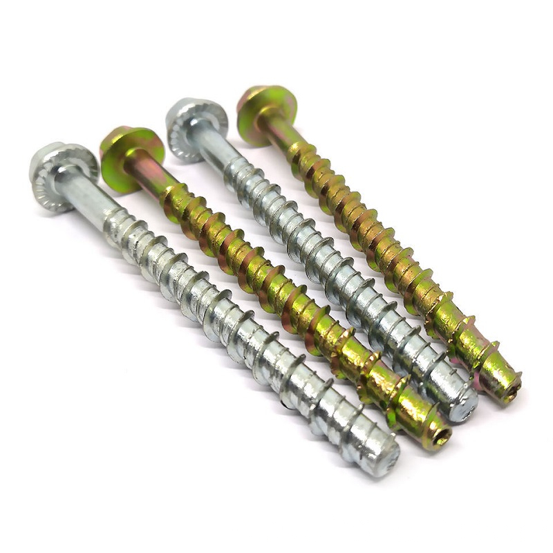 Heavy Duty Hex Head Galvanized Zinc Plated Self Drilling Concrete Screw Anchor