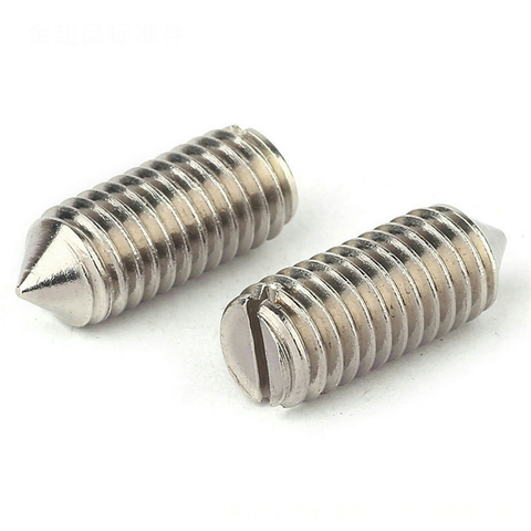 QJ2374 Slotted Set Screws with Cone Point
