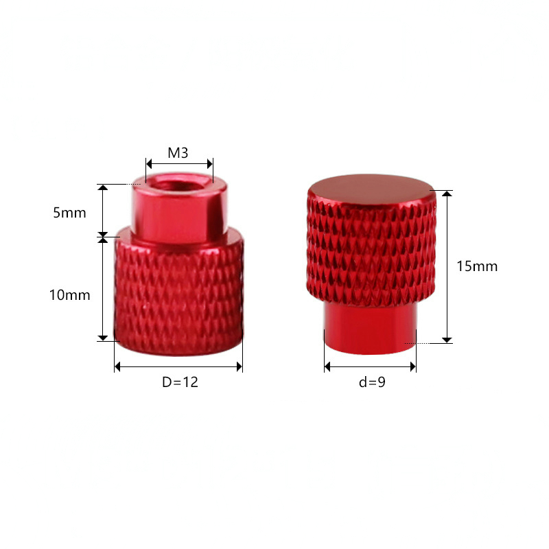 Colorful Anodized Aluminum Knurled Thumb Hand Nuts Aluminum Alloy Knurled Nut
