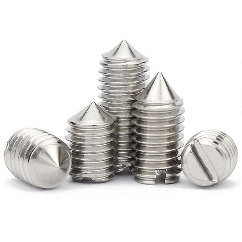 DIN EN 27434 Slotted Set Screws With Cone Point