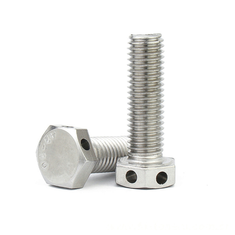 GB25 Bolts, Small Hexagon Head With Holes Through The Head
