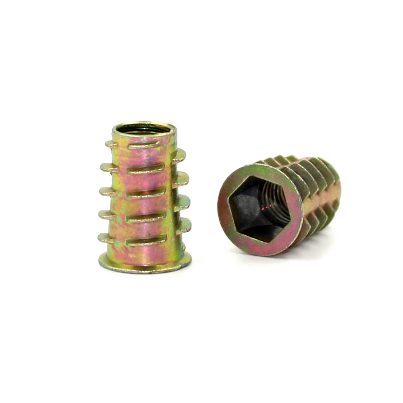 Zinc Alloy Furniture Nut Threaded for Wood Insert Kirsite