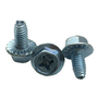 Cross Recessed Hexagon Triangular Tooth Lock Screw with Flange