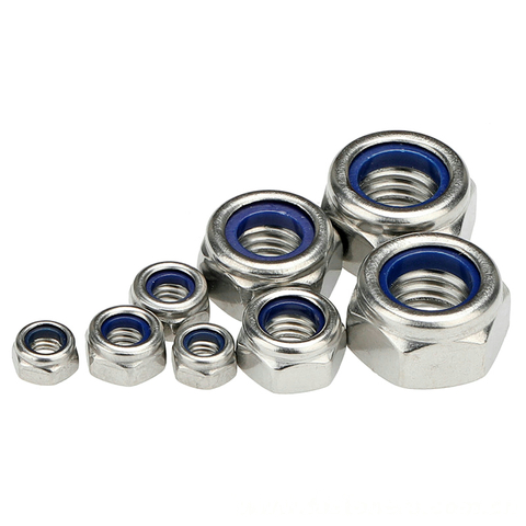 UNI7473 Prevailing Torque Type Hexagon Nuts With Polyamide Ring-ISO Metric Coarse And Fine Thread