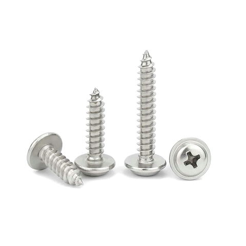 DIN968 Cross Recessed Pan Head Tapping Screws With Collar