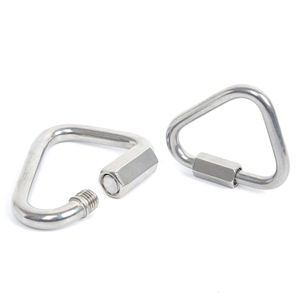 Stainless Steel Clambing Quick Connect Link Locking Triangle Type Carabiner