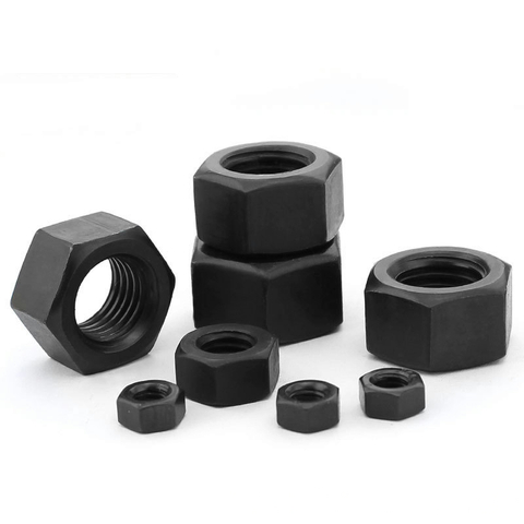 BS325 Black Hexagon Nuts