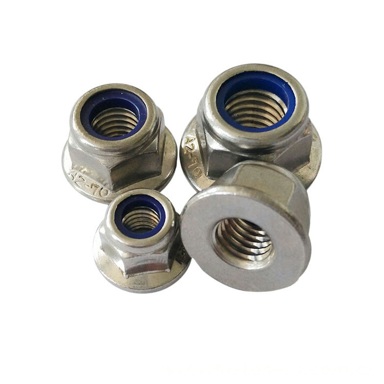 ISO7043 Prevailing Torque Type Hexagon Nuts With Flange(With Non-metallic Insert) 