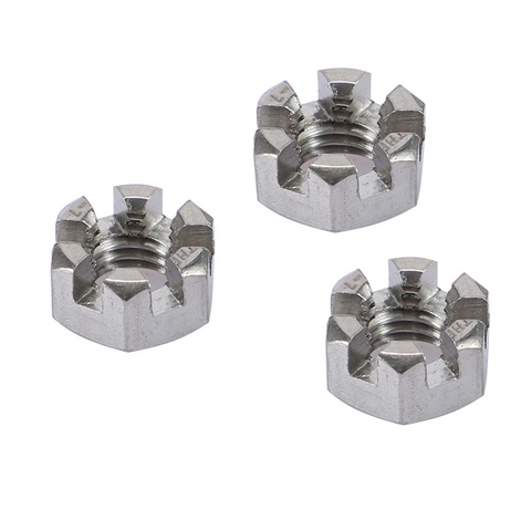 GOST5935 Hexagon Slotted Lock Nuts With Reduced Across Flats Width, Of Accuracy Class A