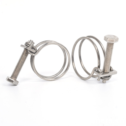 Stainless Steel Double Steel Wire Hoop Metal Pipe Clamp