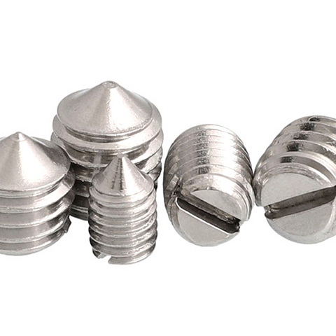 Q280 Slotted set screws with cone point