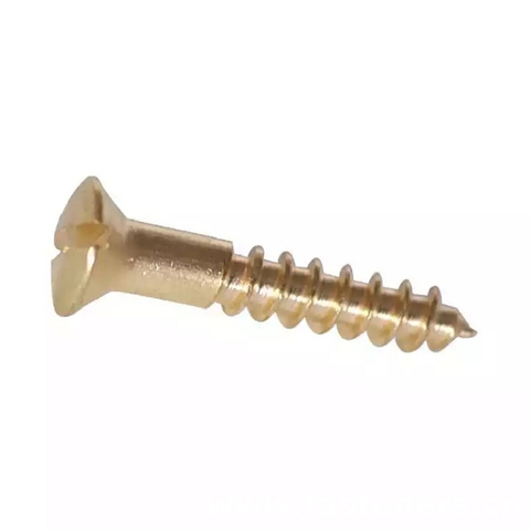 NF E 25-605 Slotted Raised Countersunk Head Wood Screws