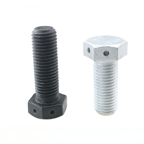 GB26 Hex Bolts, Small Hexagon Head With Fit Neck And Holes Through The Head