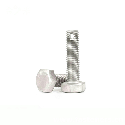 BS1768 Unified Hexagon Head Bolts, With Split Pin Hole On Shank