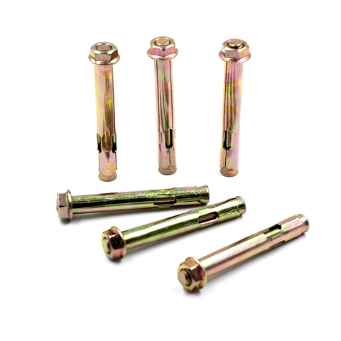 Expansion Anchor Sleeve Anchor Yellow Zinc Plated Anchor Dyna with Flange Nut Carbon Steel